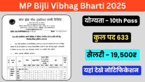MP Bijli Vibhag Bharti 2025