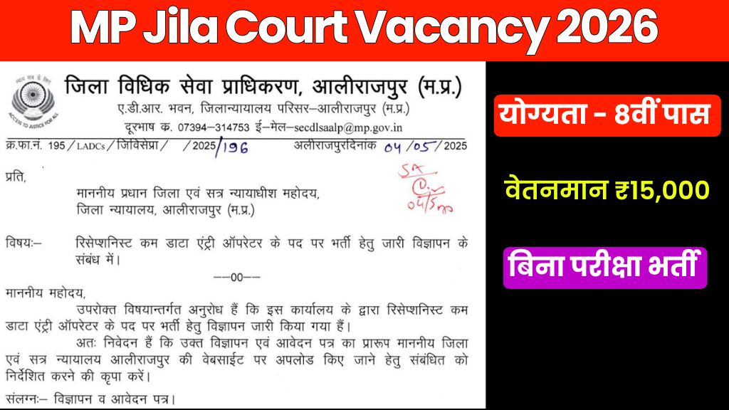 MP Jila Court Vacancy 2026